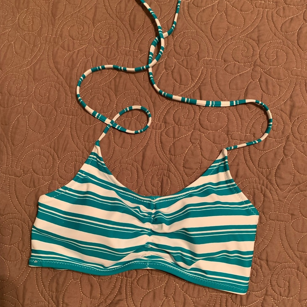 Striped bikini top